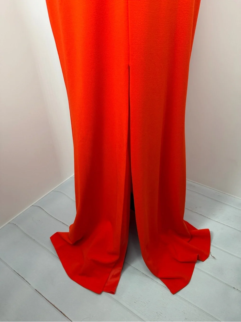 JAYGODFREY Coral Red Cutout Gown Size 10 - Picture 5 of 12